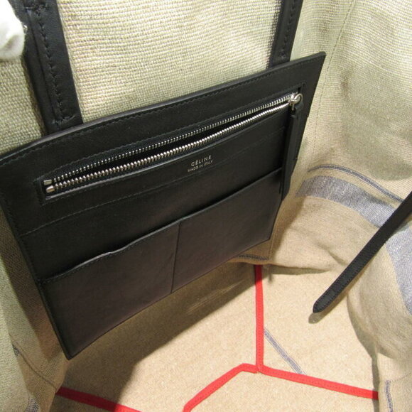 Celine Cabas Phantom Tote Bag Canvas Beige Blue - Picture 10 of 16